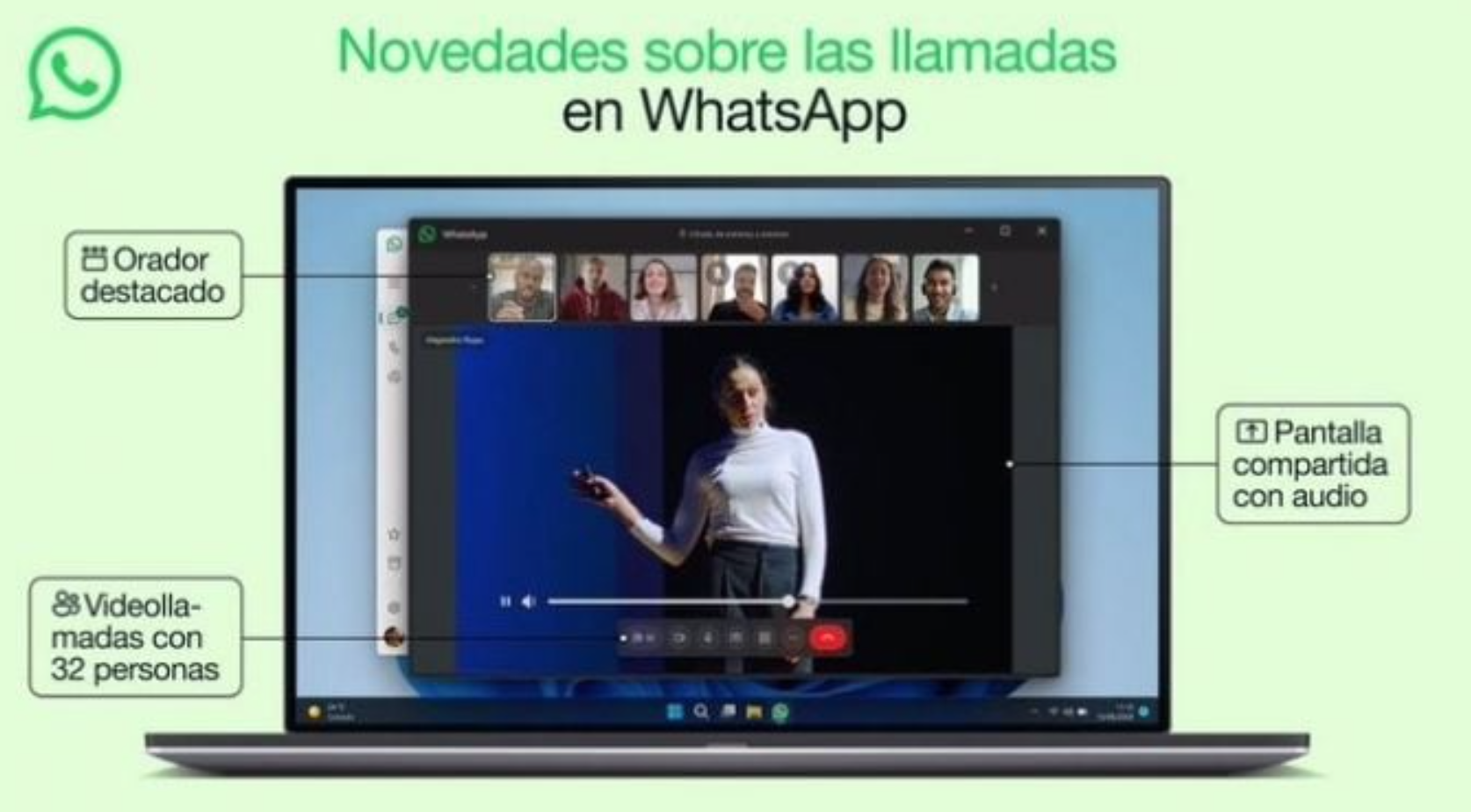 WhatsApp permite compartir pantalla con audio para visualizar contenidos